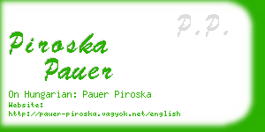 piroska pauer business card